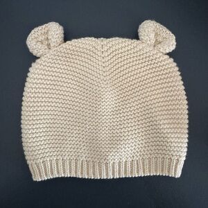 GAP Cream Knit Hat with Bear Ears